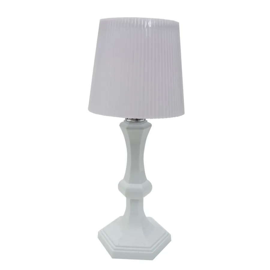 Klosz do lampki nocnej CHESS z metakrylanu, biały Ø 15X35 cm